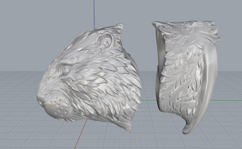  Beaver with knife garda 3D print model_5