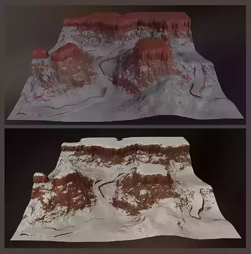 GRAND CANYON Low-poly 3D model