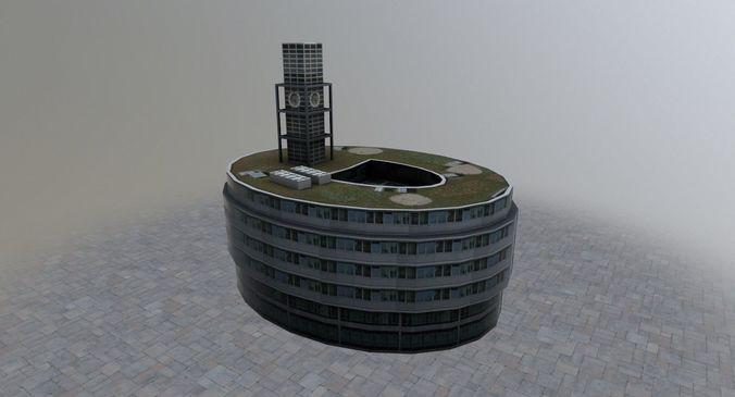 Prague High Rise Pack Low-poly 3D model 5