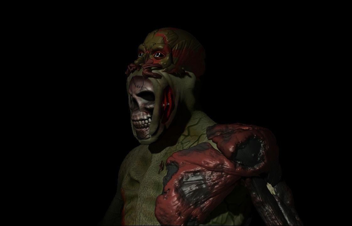 Decomposed Zombie 3D print model_6