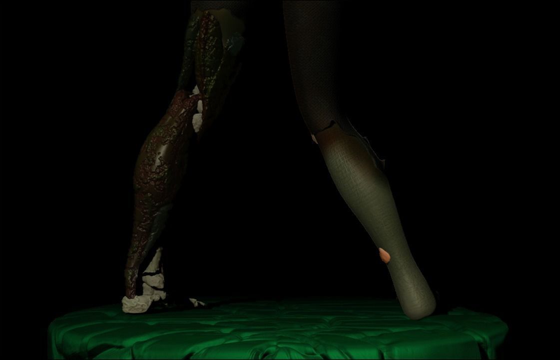 Decomposed Zombie 3D print model_2