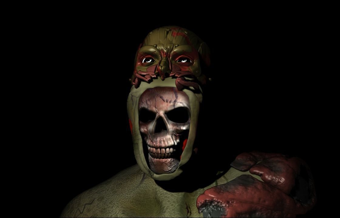 Decomposed Zombie 3D print model_5
