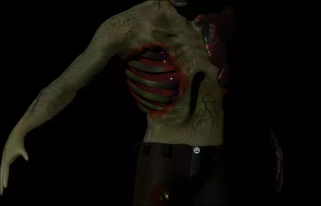 Decomposed Zombie 3D print model_0