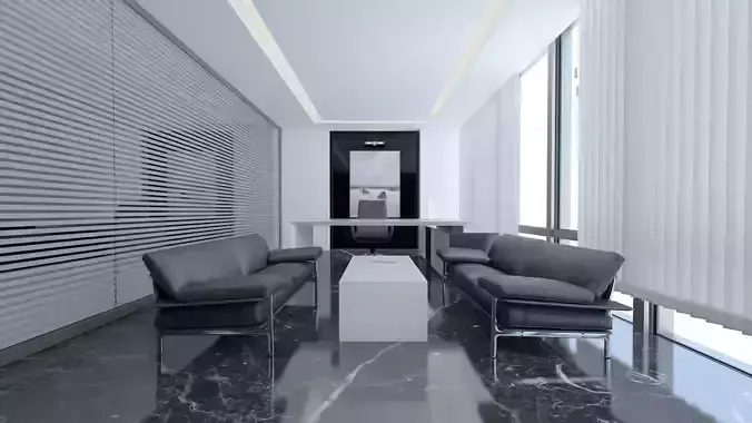 Modern Luxury Office - Manager Room Scene  3D model