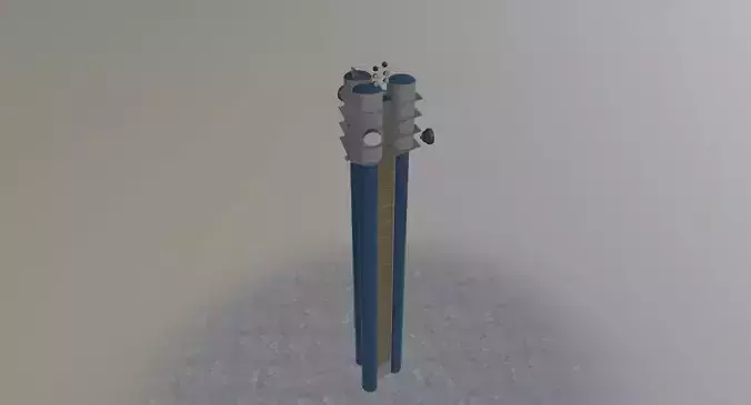 Prague Water Tower Low-poly 3D model