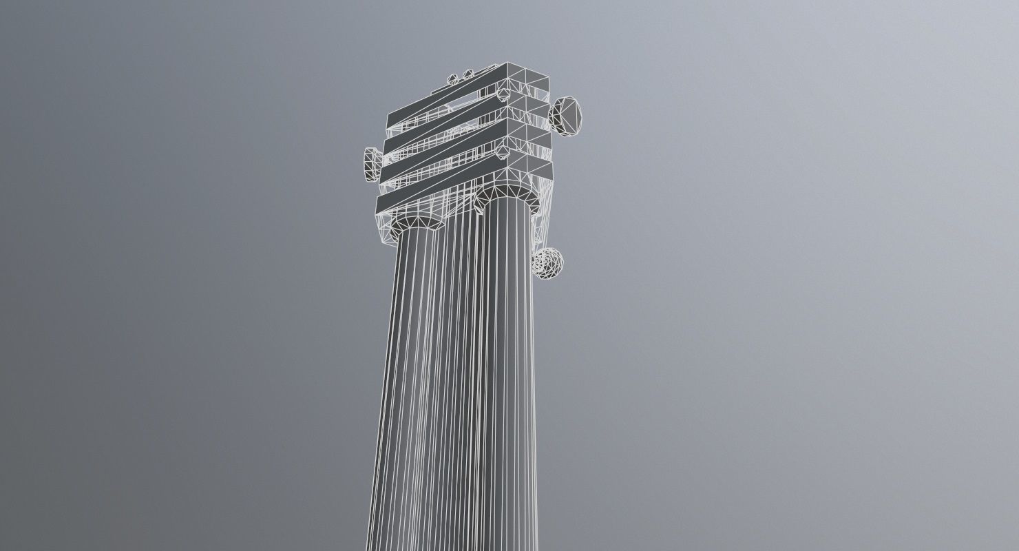 Prague Water Tower Low-poly 3D model_7