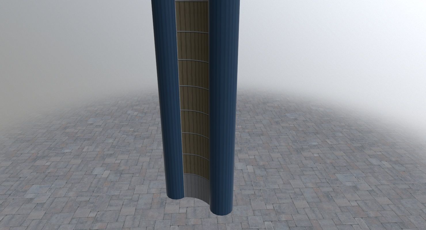 Prague Water Tower Low-poly 3D model_4