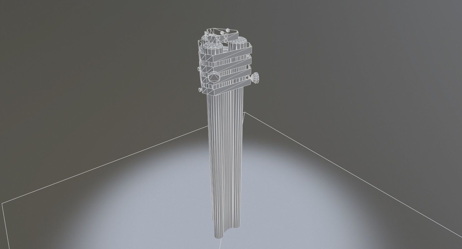 Prague Water Tower Low-poly 3D model_5