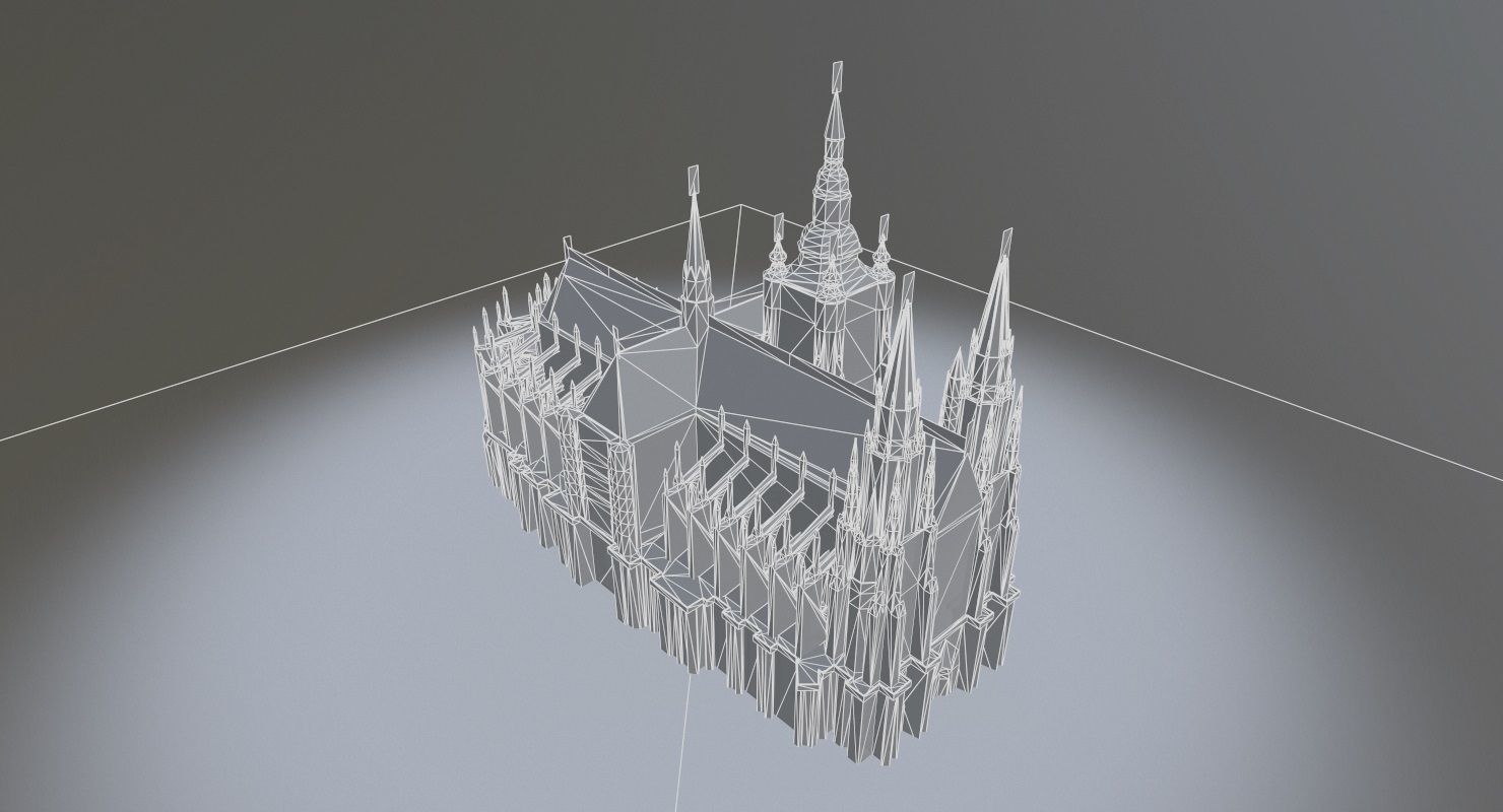 Prague Vitus Cathedral Low-poly 3D model_8