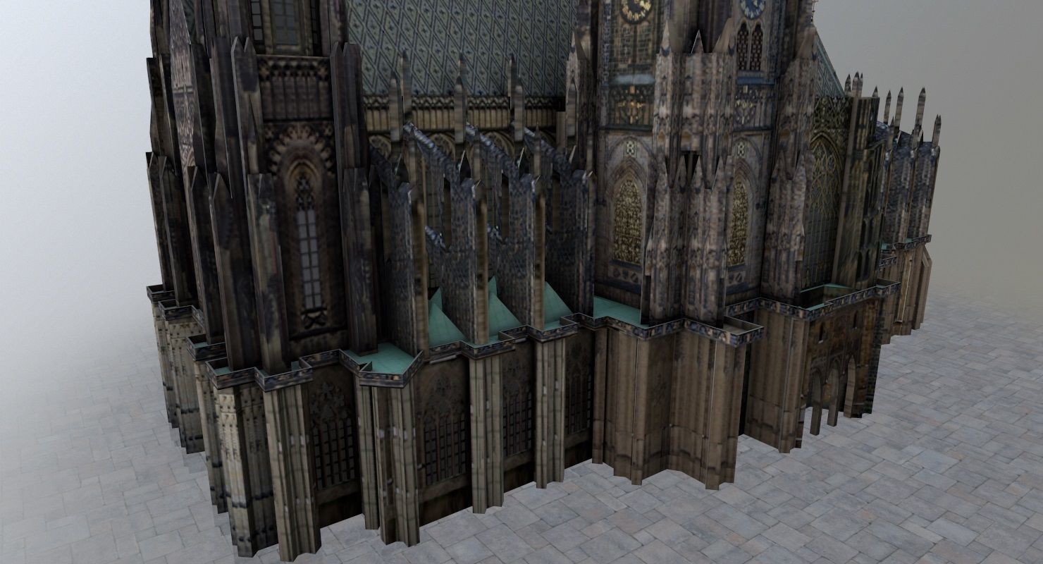 Prague Vitus Cathedral Low-poly 3D model_2