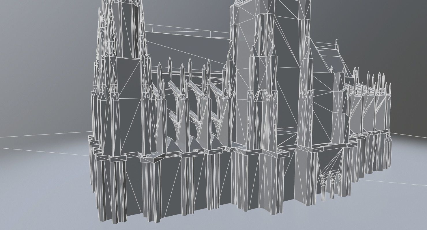 Prague Vitus Cathedral Low-poly 3D model_9