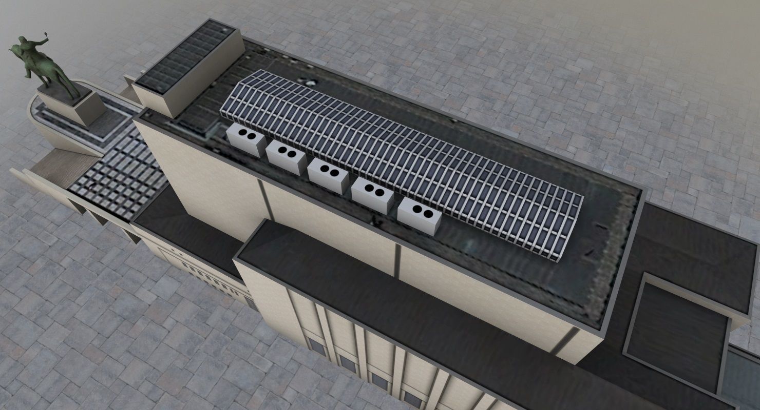 Prague Vitkov Memorial Low-poly 3D model_3