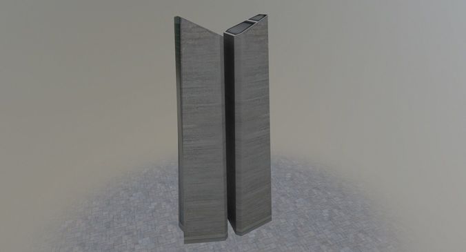 Prague Twintowers Low-poly 3D model