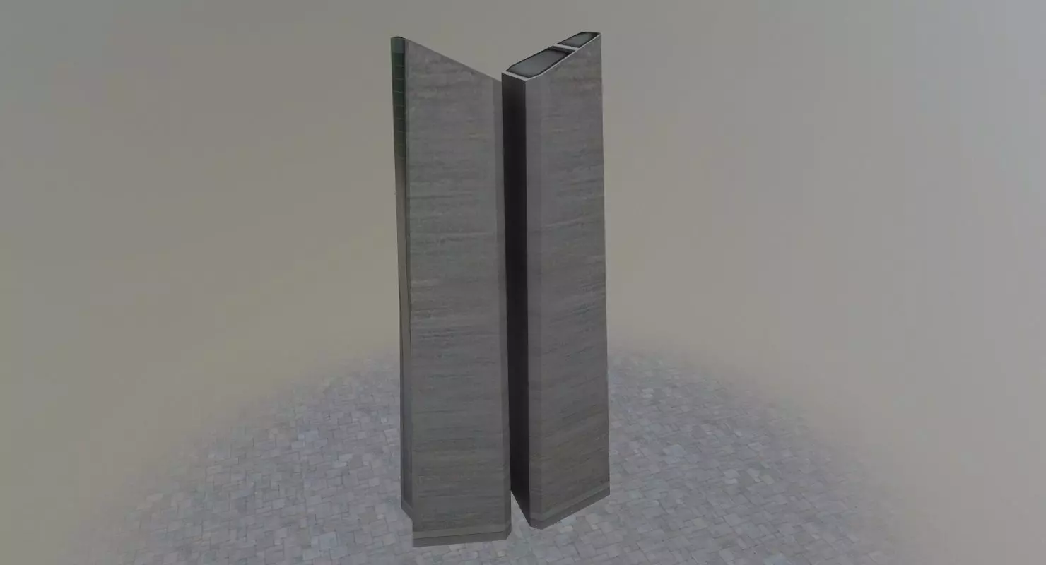 Prague Twintowers Low-poly 3D model