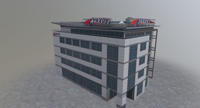 Prague Travel Service Low-poly 3D model