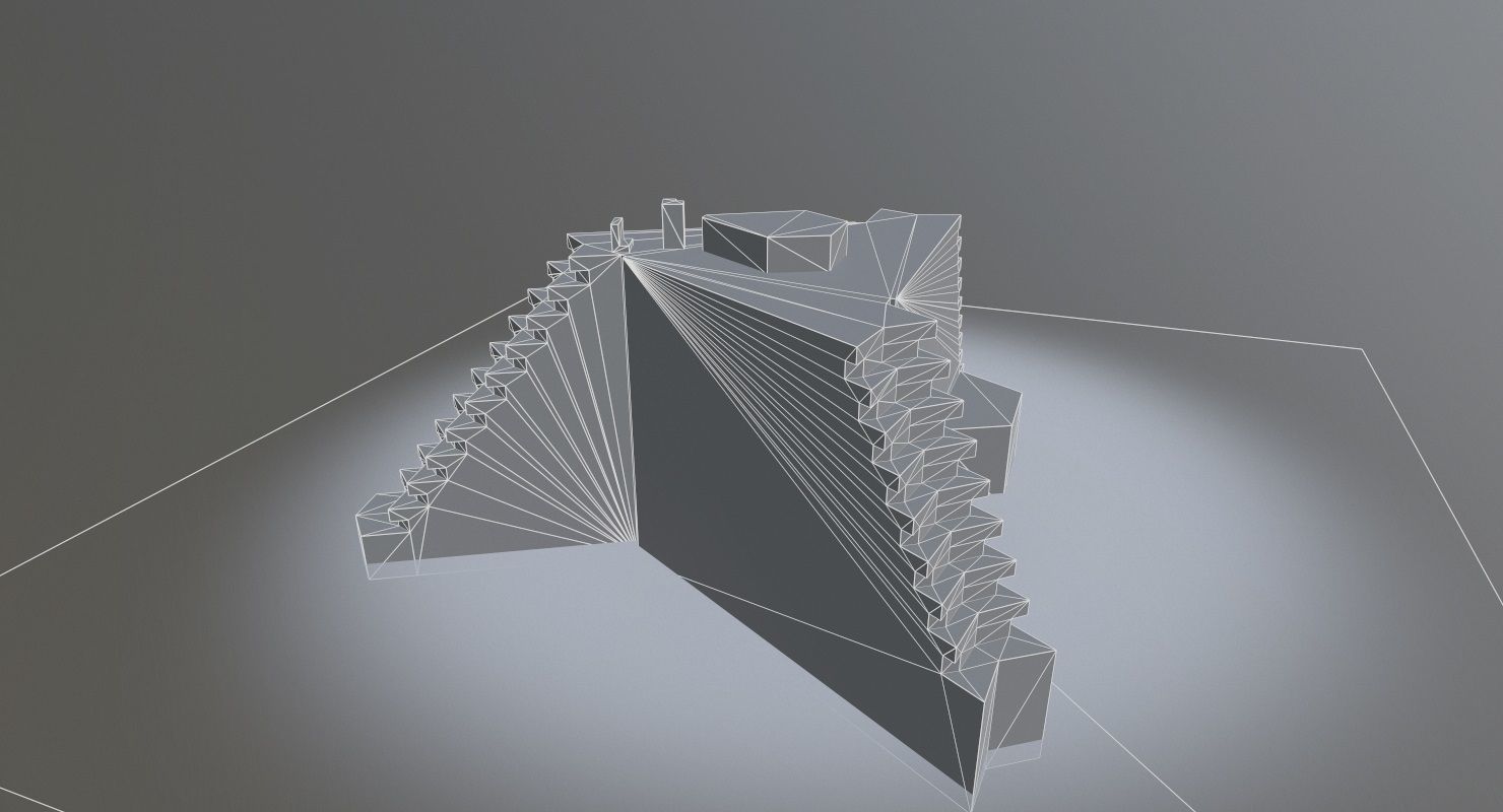 Prague Hotel Pyramida Low-poly 3D model_8