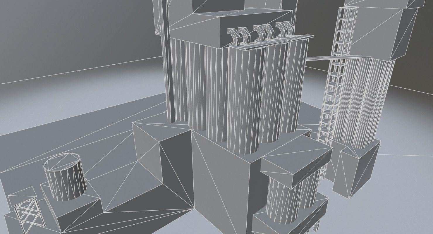 Prague Factory2 Low-poly 3D model_9