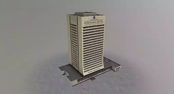 Prague Corinthia Panorama Low-poly 3D model