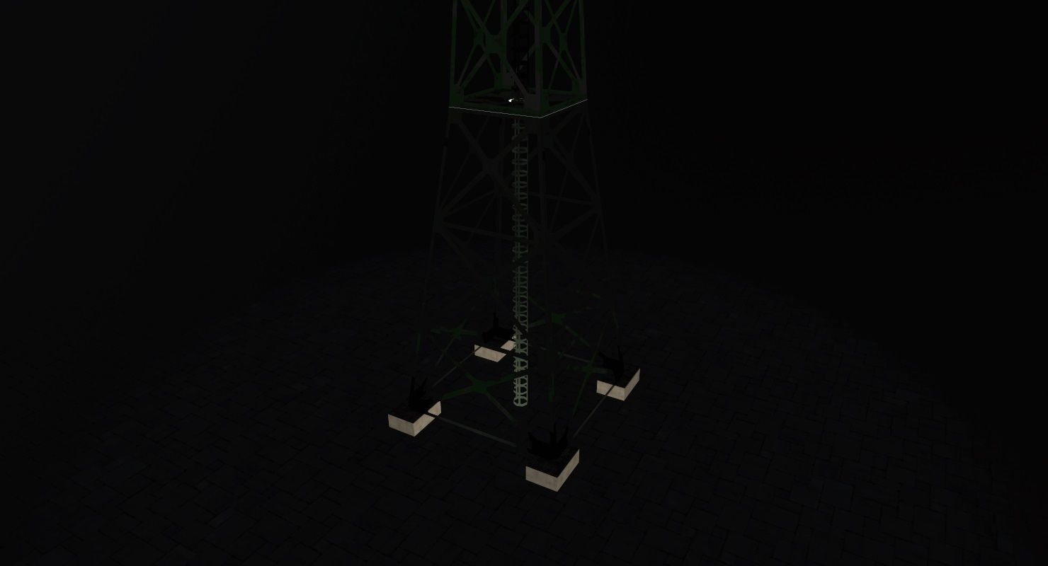 Prague Comm Tower Low-poly 3D model_7