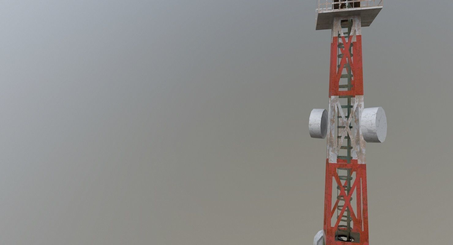 Prague Comm Tower Low-poly 3D model_2