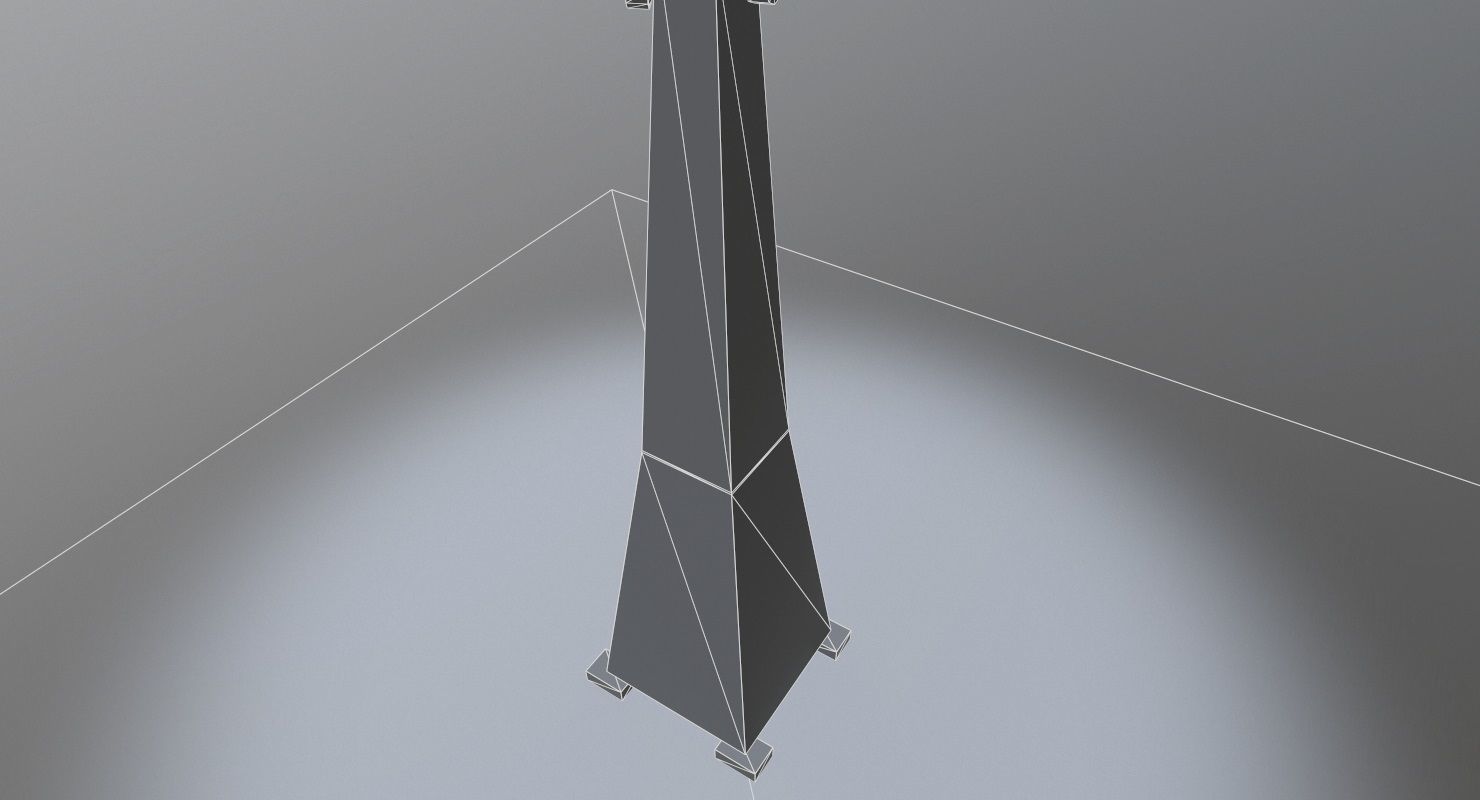 Prague Comm Tower Low-poly 3D model_10