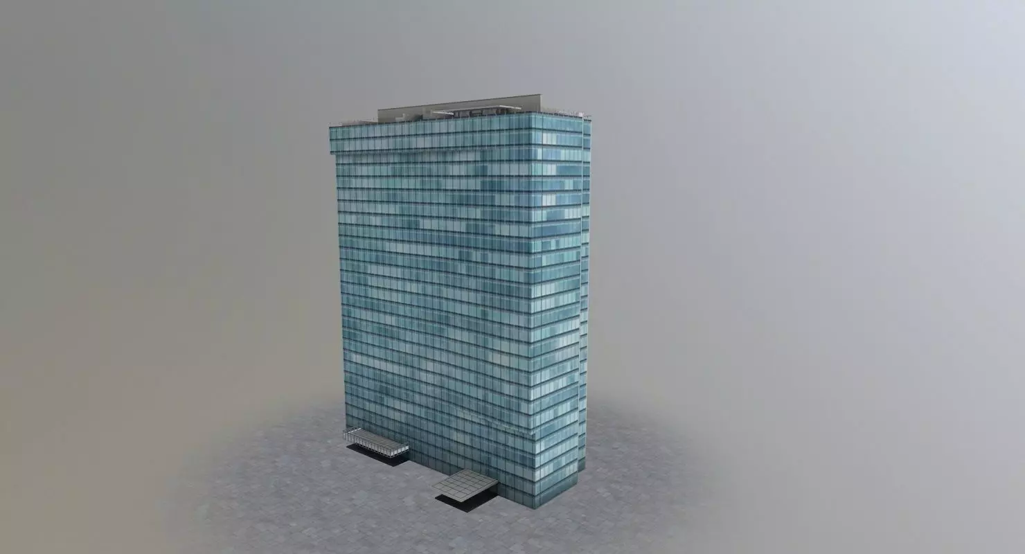 Prague City Tower Low-poly 3D model