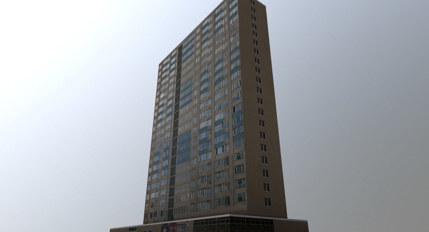 Prague Building7 Low-poly 3D model_1