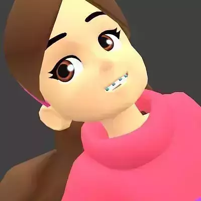 fan character model anime style rigged for animation