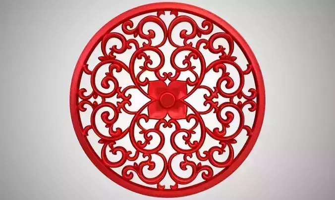 Engraving no12 Low-poly 3D model