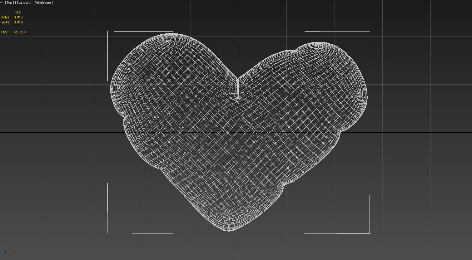 Heart shaped cushion pillow 3D model_20