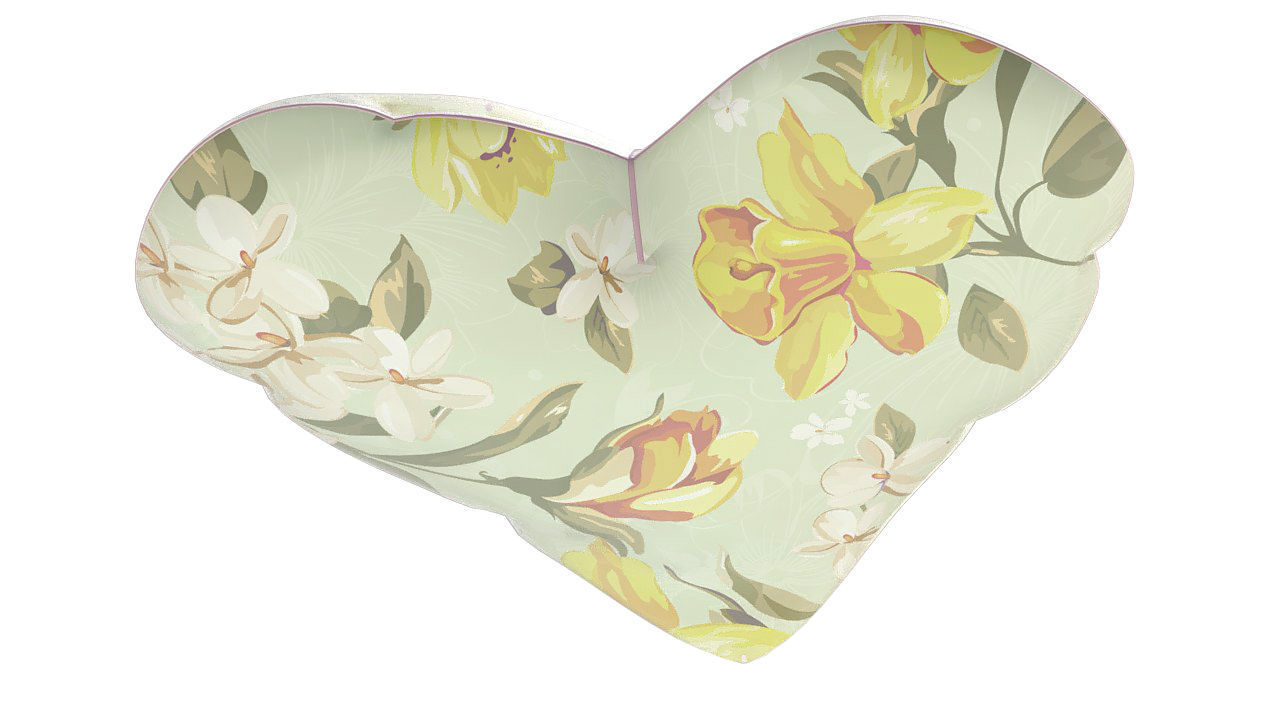 Heart shaped cushion pillow 3D model_6