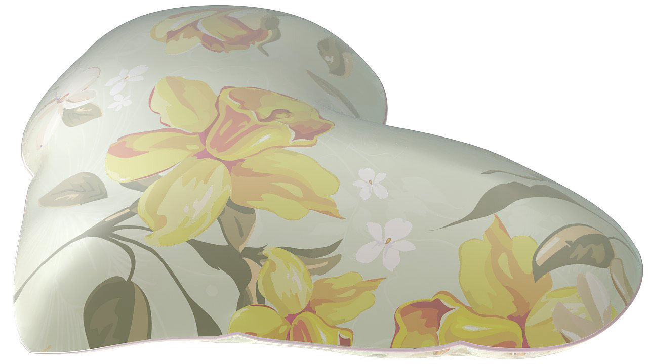 Heart shaped cushion pillow 3D model_3