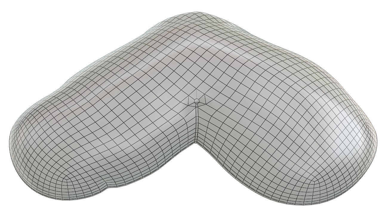 Heart shaped cushion pillow 3D model_13