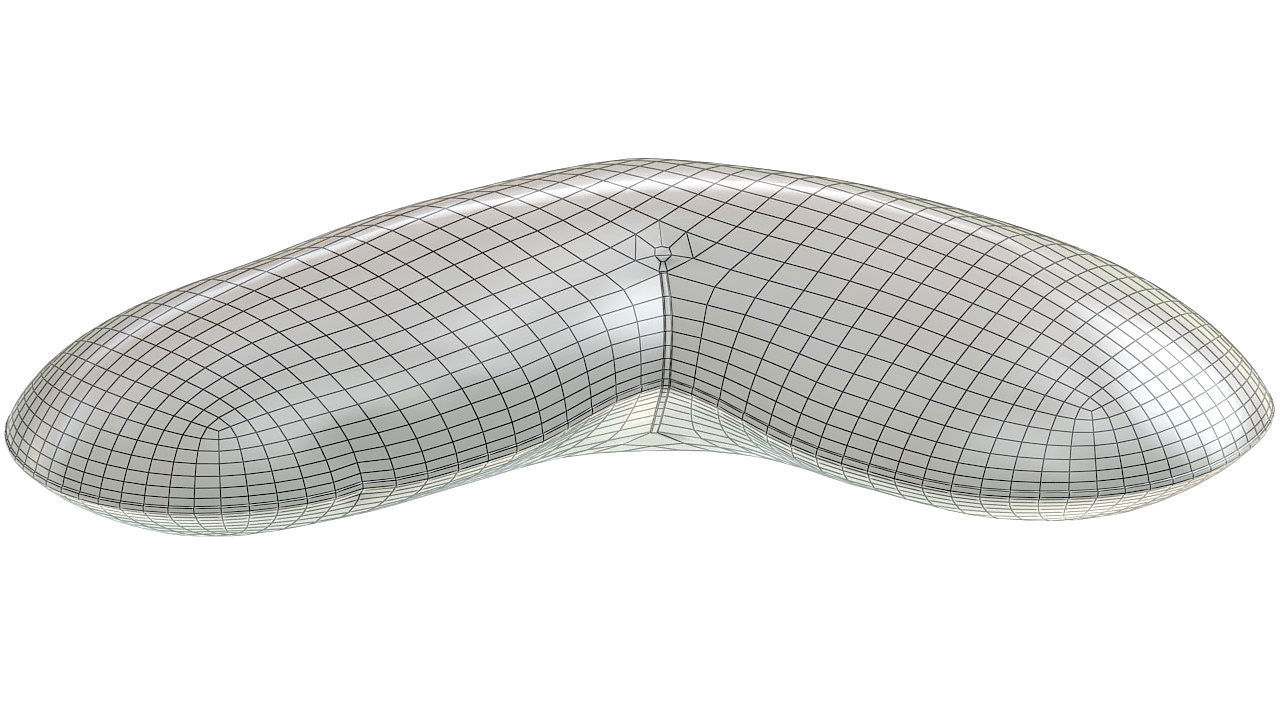 Heart shaped cushion pillow 3D model_10