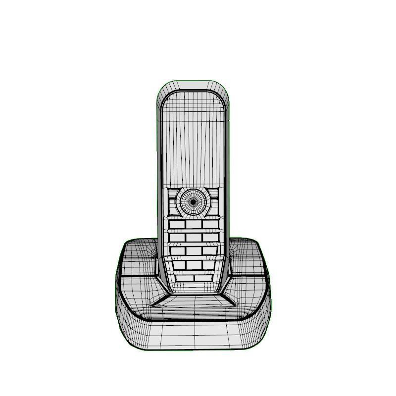 MOTOROLA CORDLESS PHONE BLACK 3D model_11