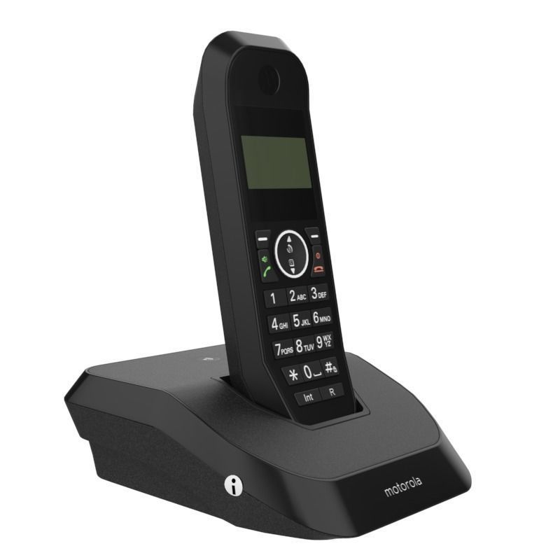 MOTOROLA CORDLESS PHONE BLACK 3D model_5