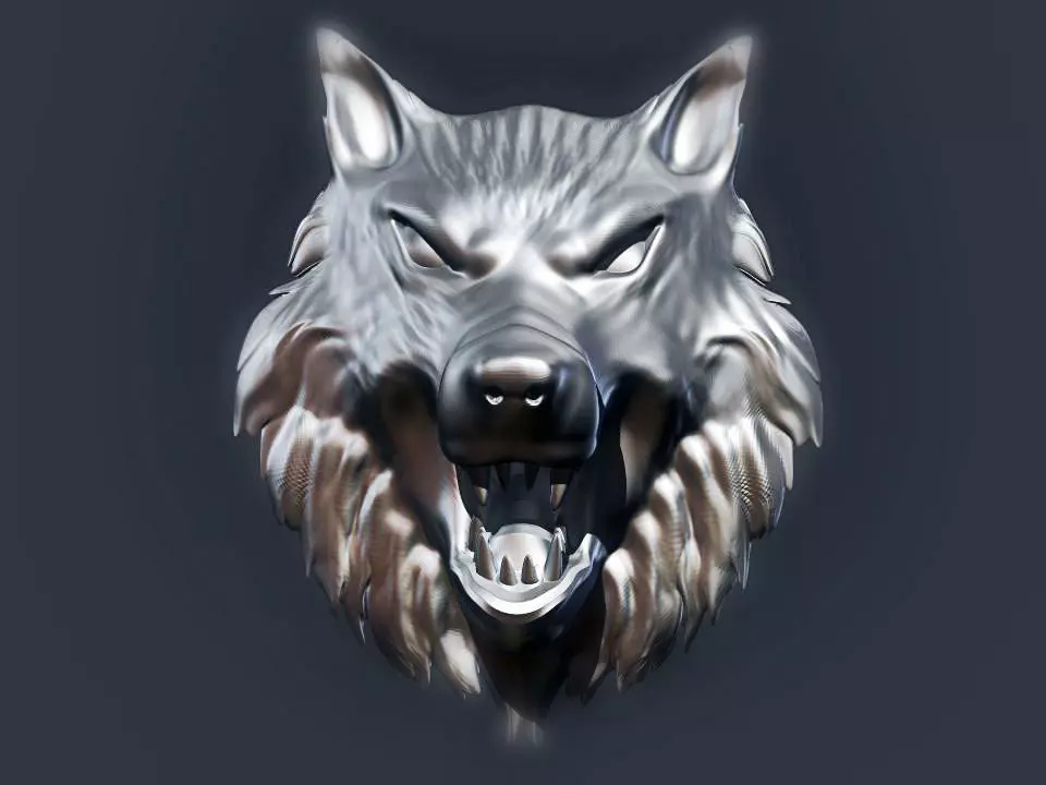 Wolf Head 2 3D print model_0