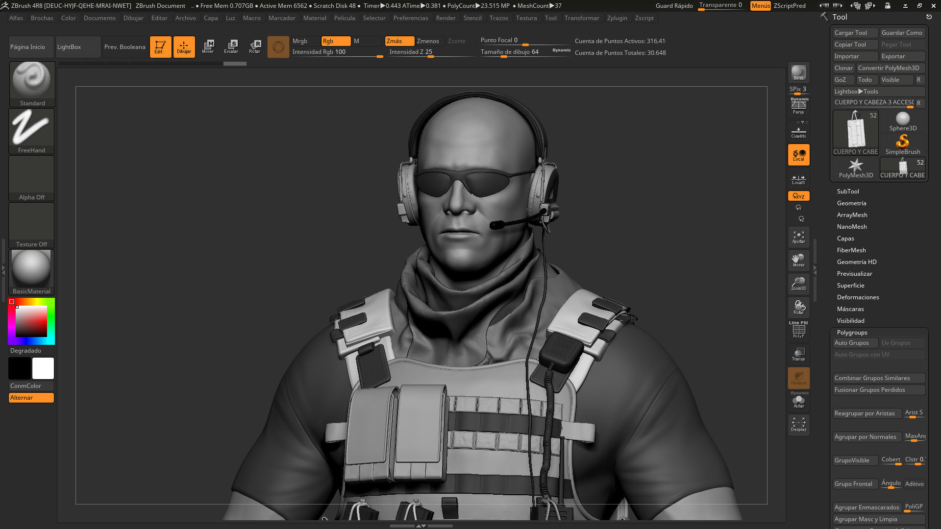 Soldier wearing vest 3D print model_7
