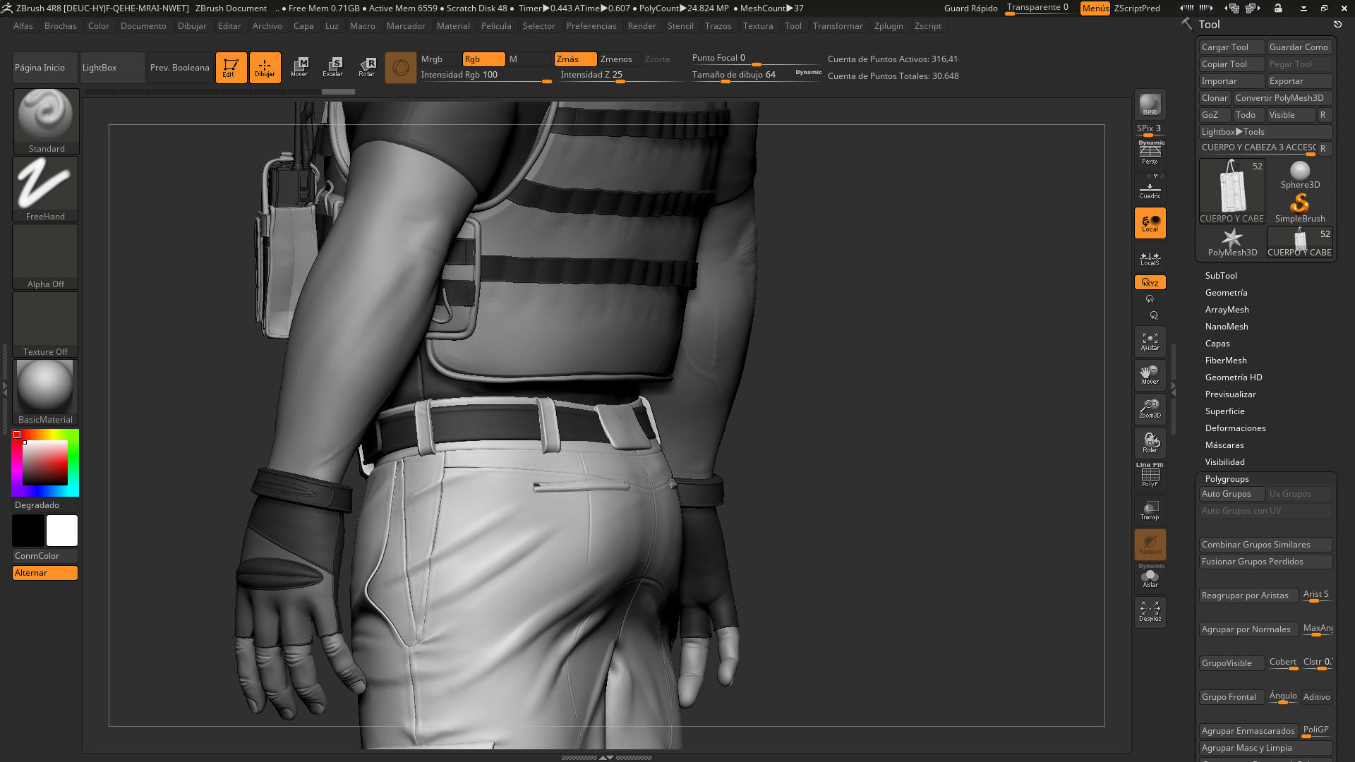 Soldier wearing vest 3D print model_10