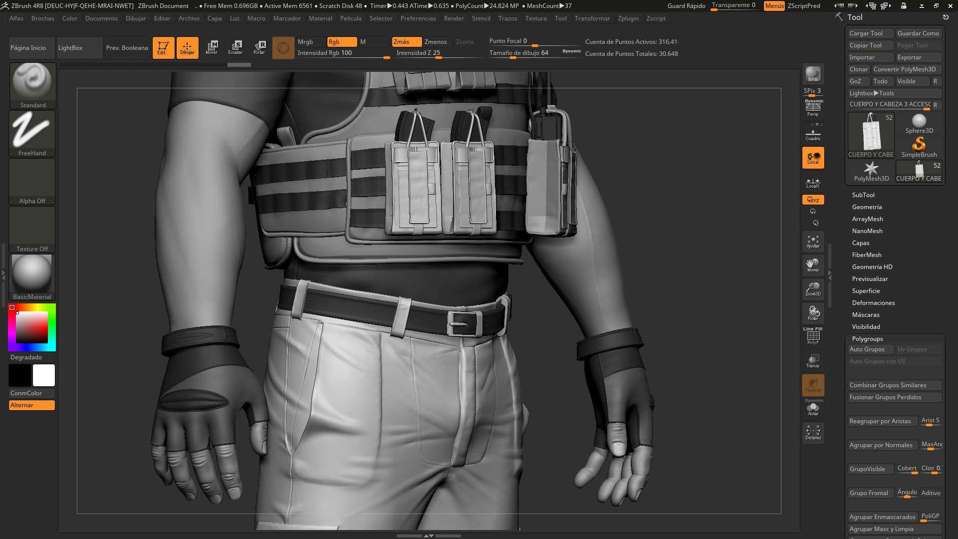 Soldier wearing vest 3D print model_9
