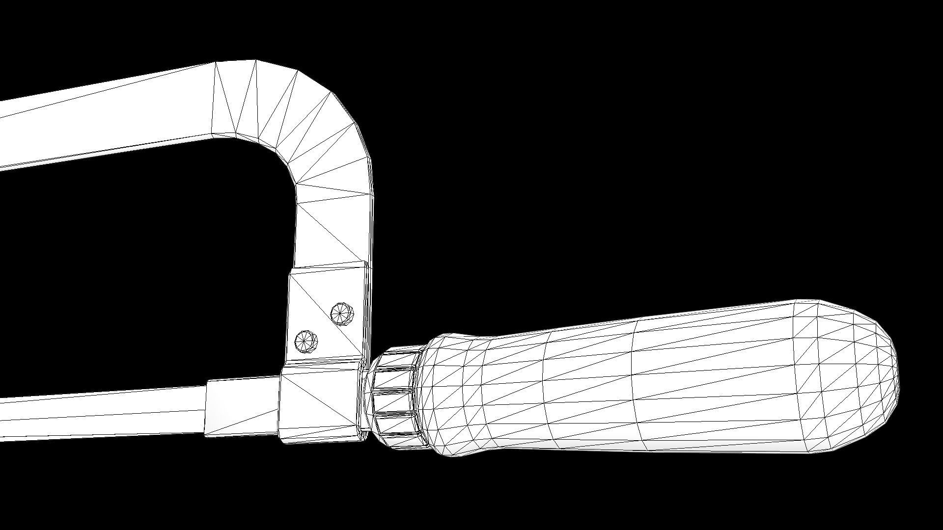 Old Metal Saw PBR Low-poly 3D model_5