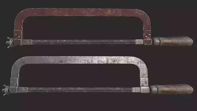 Old Metal Saw PBR Low-poly 3D model
