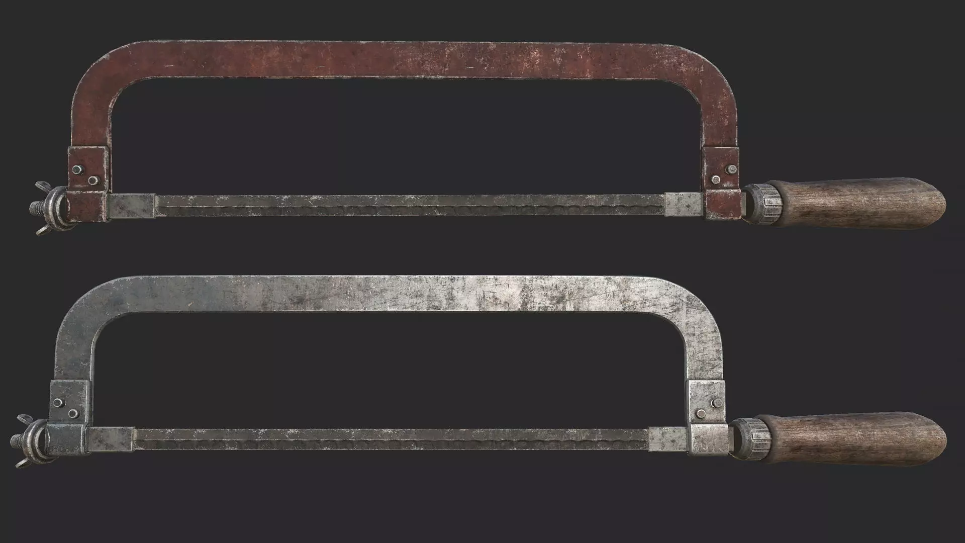 Old Metal Saw PBR Low-poly 3D model_0