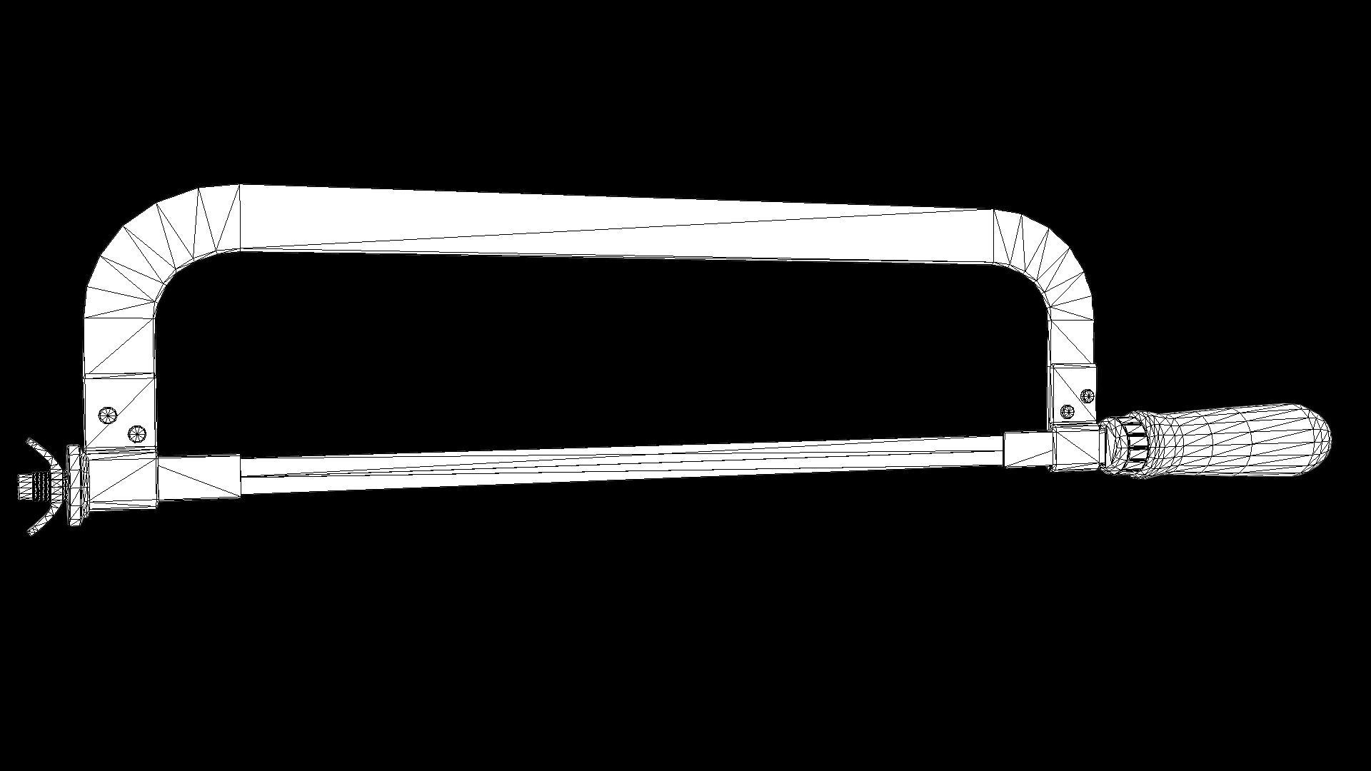 Old Metal Saw PBR Low-poly 3D model_3