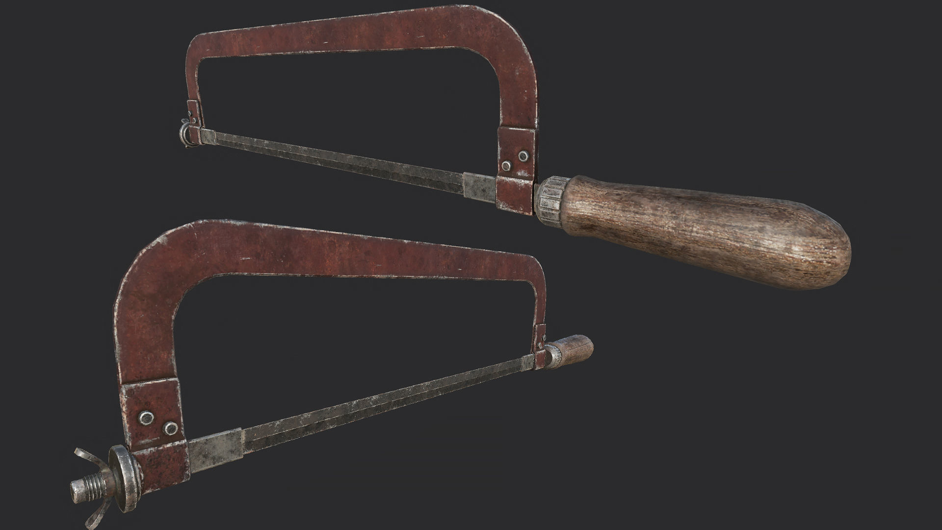 Old Metal Saw PBR Low-poly 3D model_2