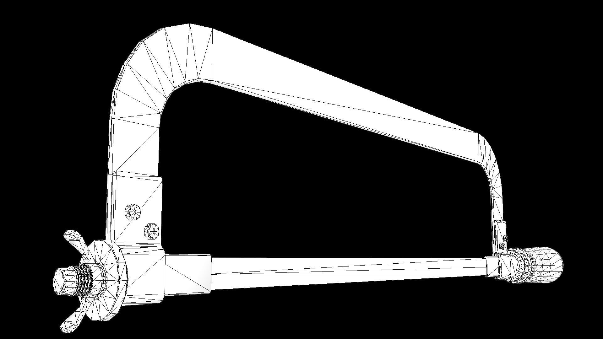 Old Metal Saw PBR Low-poly 3D model_4