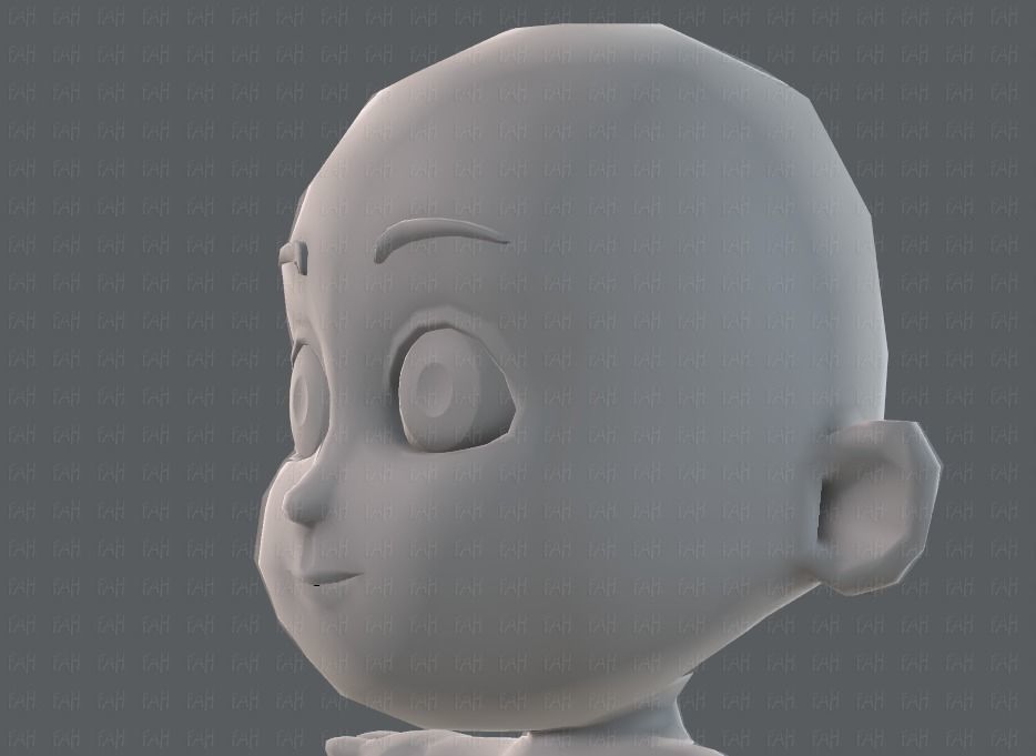 Cartoon Child V02 Low-poly 3D model_37