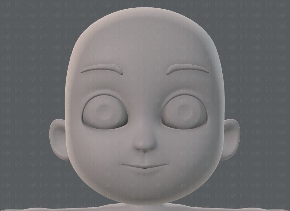 Cartoon Child V02 Low-poly 3D model_33