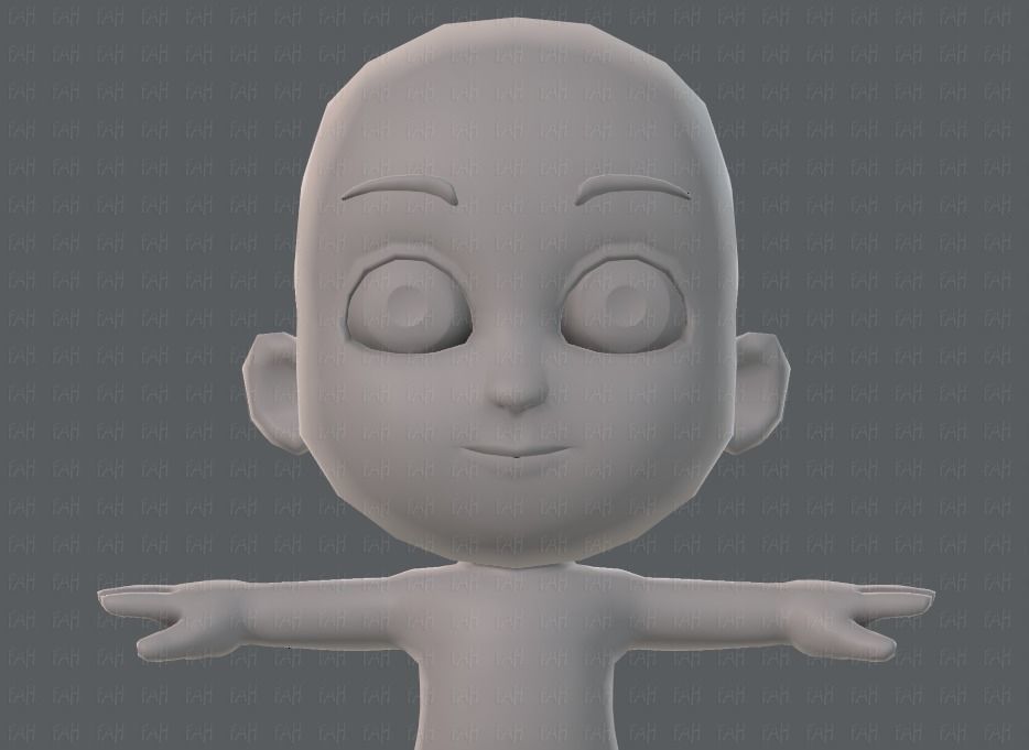 Cartoon Child V02 Low-poly 3D model_18