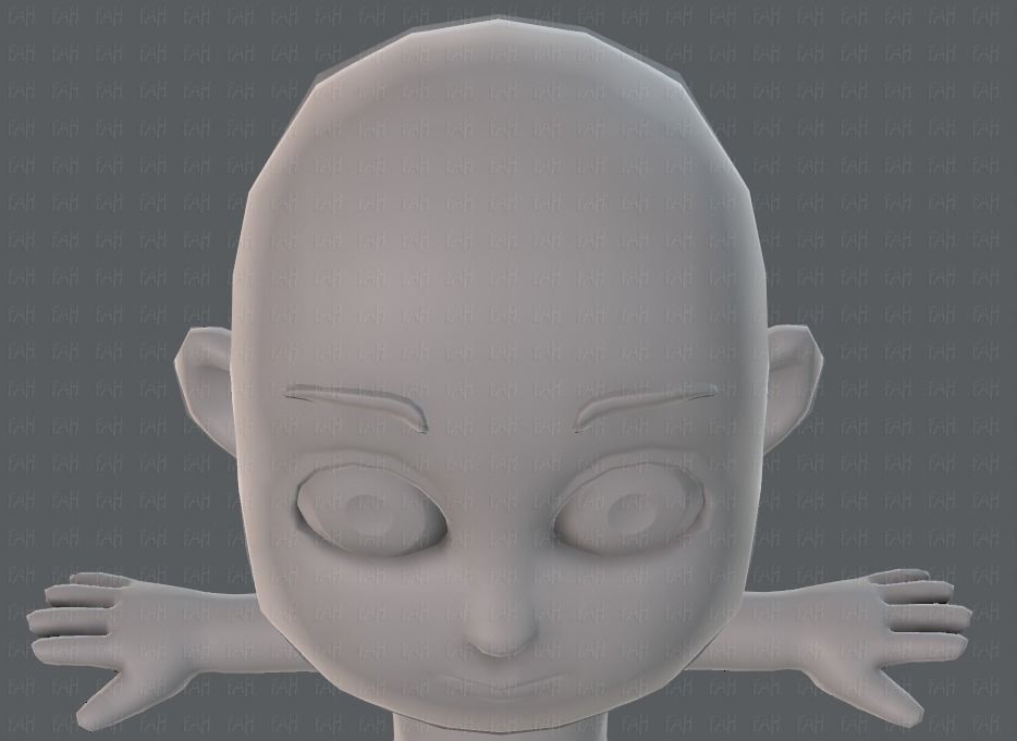 Cartoon Child V02 Low-poly 3D model_41